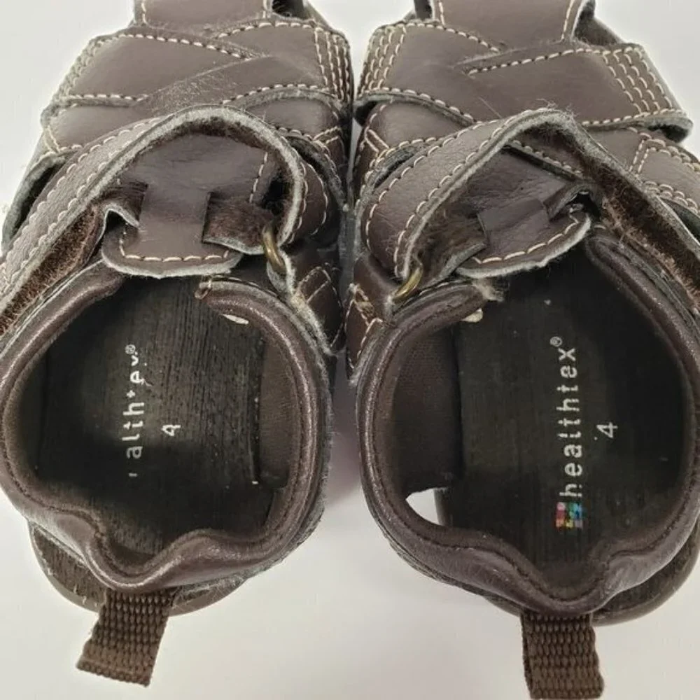 Healthtex Toddler Boy Brown Sandals Size 4 - Picture 5 of 6
